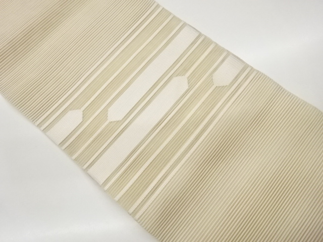 JAPANESE NAGOYA OBI FOR SUMMER / WOVEN ABSTRACT STRIPE